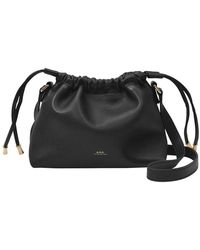 A.P.C. - Ninon Mini Hobo Bag Schwarzes Synthetik - Lyst