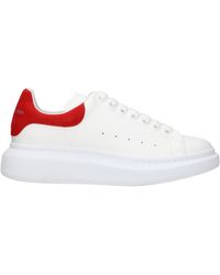 McQueen - Sneakers Oversize Uomo Pelle Bianco/Rosso - Lyst