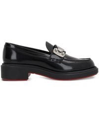 Christian Louboutin - Urban Moc Lock Leather Loafer - Lyst