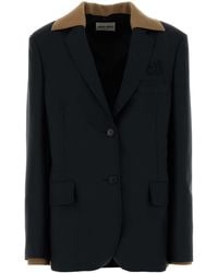 Miu Miu - Midnight Mohair Blend Oversize Blazer - Lyst