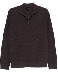 Emporio Armani - Chevron Cardigan - Lyst