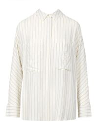 Semicouture - Overhemden Wit+grijs - Lyst