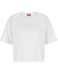 DIESEL - T-Shirt "T-Buxt-Crop-Od" - Lyst
