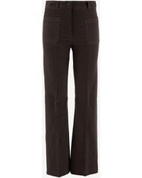 QL2 Donna - Stretch Cotton Velvet Pants - Lyst