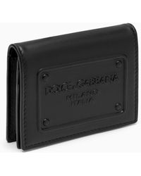 Dolce & Gabbana - Dolce&gabbana Black Leather Wallet With Logo - Lyst