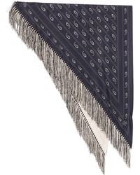 Tory Burch - Sciarpa Con Frange E Stampa Paisley - Lyst