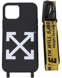 Off-White c/o Virgil Abloh - Porta Iphone Iphone 12 Uomo Poliuretano Nero - Lyst