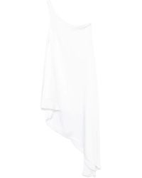 Norma Kamali - One Shoulder Diagonal Tunic Top - Lyst