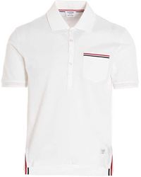 Thom Browne - "rwb" Poloshirt Met Borstzak - Lyst