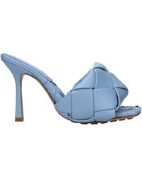 Bottega Veneta - Sandalias de Mujeres de cuero celestial/hielo - Lyst