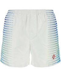 CASABLANCA - White Polyester Swimming Shorts - Lyst