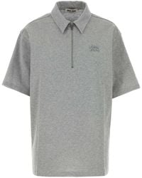 Miu Miu - Cotton Blend Oversize Polo Shirt - Lyst