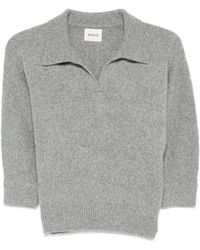 KHAITE - Herve Cashmere Polo Shirt - Lyst