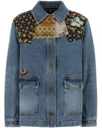 Valentino Garavani - Denim Padded Jacket - Lyst