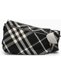 Burberry - Shield Large Messenger Bag/Calico Cotton Blend With Check Pattern - Lyst
