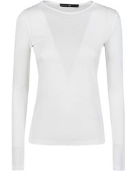 Liviana Conti - Long Sleeve Cotton Blend T Shirt - Lyst
