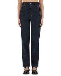 Moschino - Laurel Crown Patch Denim Pants - Lyst