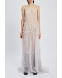 Ann Demeulemeester - Neta Long Deconstructed Dress With Asymmetric Back - Lyst