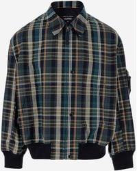 Comme des Garçons - Comme des Garcons Baumwollscheck Bomberjacke - Lyst