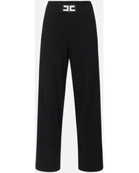 Elisabetta Franchi - Elisabetta -franchi -broek Met Glanzende Bands - Lyst
