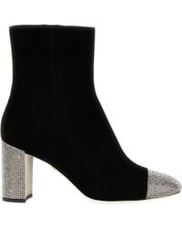 Rene Caovilla - Stivaletti neri con cristalli - Lyst
