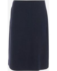 Jil Sander - Gonna Midi Di Wool Blend - Lyst