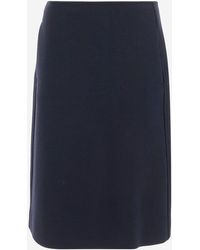 Jil Sander - Wool Blend Midi Rok - Lyst