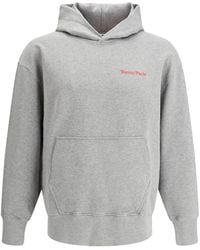 KENZO - Felpa Con Cappuccio Oversized Grigia - Lyst
