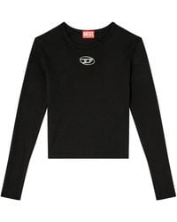 DIESEL - Schwarze T-Shirts Und Polos Mit Logo - Lyst