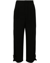 Loewe - Linen Blend Cargo Trousers - Lyst