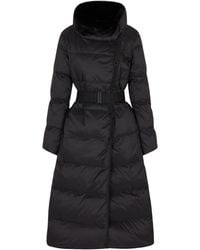 Emporio Armani - Asv Lange Daunenjacke Zum Wenden, Aus Wasserabweisendem Recyceltem Nylon Mit Steppmuster - Lyst