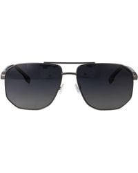 BOSS - Hugo Matte Dark Ruthenium Steel Sunglasses - Lyst