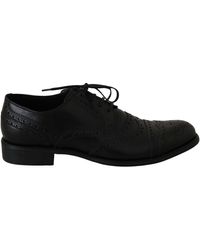 Dolce & Gabbana Zapatos de vestir Oxford de punta de cuero negros