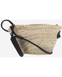 Filippo Catarzi 1910 - Straw Bag With Logo - Lyst