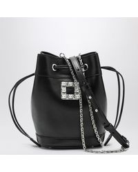Roger Vivier - Mini Leather Trã¨S Vivier Bucket Bag - Lyst