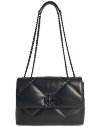Tory Burch - Medium 'kira' Black Lear Bag - Lyst