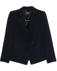 Emporio Armani - Double-Breasted Blazer Jacket - Lyst