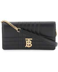 Burberry - Mini Schultertasche Aus Gestepptem Leder - Lyst