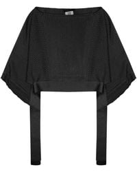 Alberta Ferretti - Knitted Poncho - Lyst