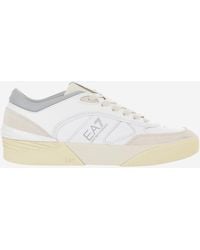 EA7 - Otg Pride Luxe Leather Sneakers With Suede Accents - Lyst