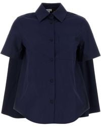 Loewe - Cotton Poplin Button-Front Shirt - Lyst