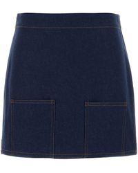 Fendi - Denim Mini Skirt - Lyst