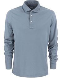 Fedeli - Long Sleeved Cotton Polo Shirt - Lyst