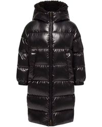 Moncler - Parka larga negra Ganevry - Lyst