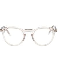 Saint Laurent - Transparent Recycled Acetate Glasses - Lyst