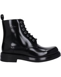Dior - Black Leather Ankle - Lyst