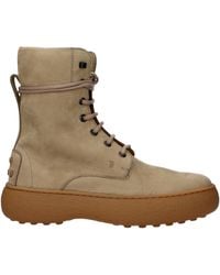 Tod's - Stivaletti Donna Camoscio/Biscotto - Lyst