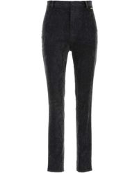 Gucci - Charcoal Stretch Velvet Pant - Lyst