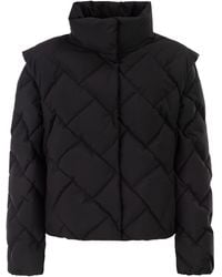 Herno - Matt Nylon Down Jacket With Detachable Sleeves - Lyst