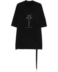 Rick Owens - Star Print Crew Neck T Shirt - Lyst